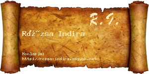 Rózsa Indira névjegykártya